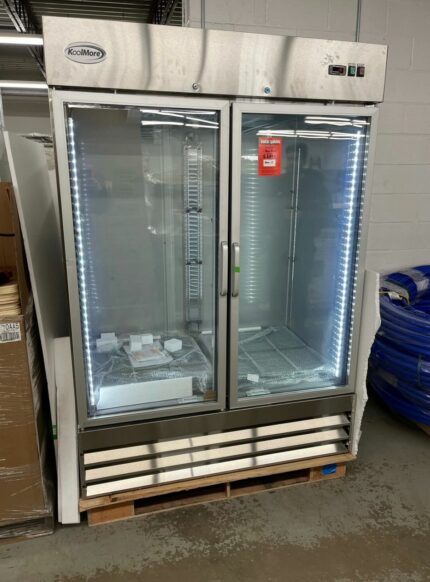 Koolmore 54 in. Two Glass Door Reach-In Freezer